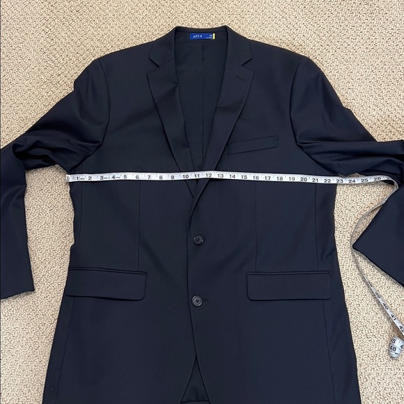 Apt 9 Navy Blue Premier Flex Performance Slim Fit Washable Two Piece Suit 44L - Picture 11 of 16